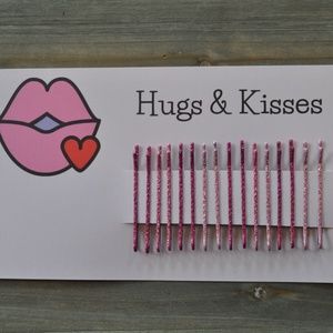 Hugs & Kisses Bobby Pin Message